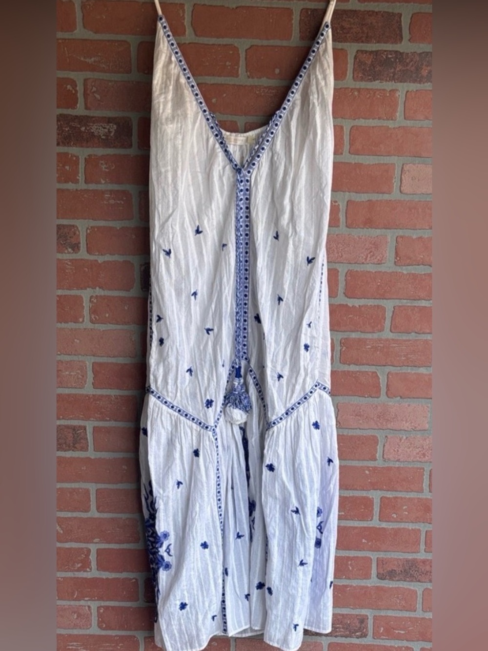 Ramy Brook Taryn dress cover up Azure White Embroidered Dress - Picture 3 of 9